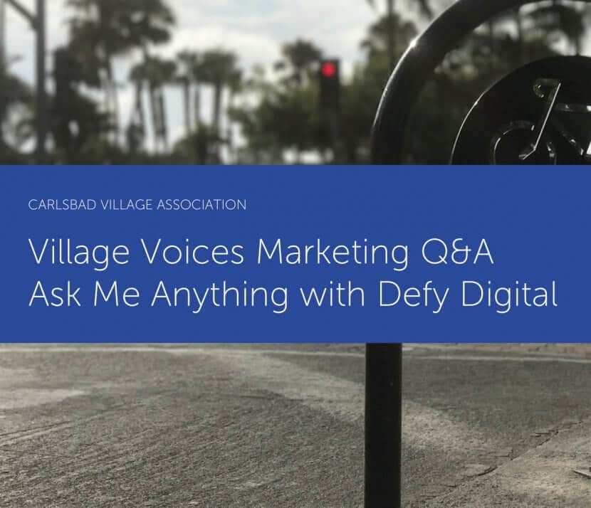 Village Voices DIY Series - Marketing Q&A with Defy Digital Marketing